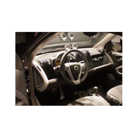 Brabus Armaturenbrett-Einlagen Smart ForTwo 451 Silber