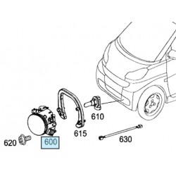 Nebelscheinwerfer Dx Smart ForTwo 451