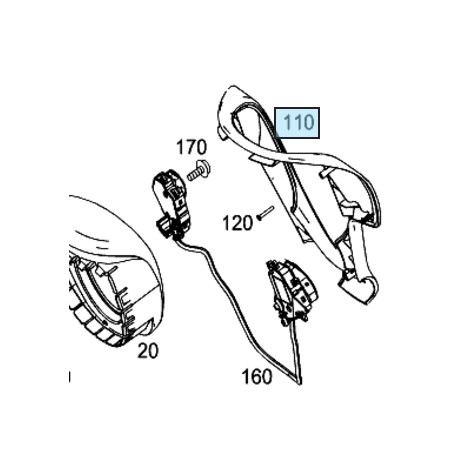 Front cover steering wheel with gear Smart ForTwo 451