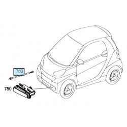 arnés de cables de los faros LED Smart ForTwo eléctrico 451