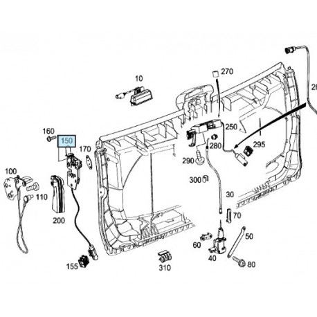 Portón trasero bloqueable Smart ForTwo 451