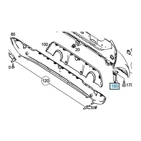 Rear side guide Smart 453
