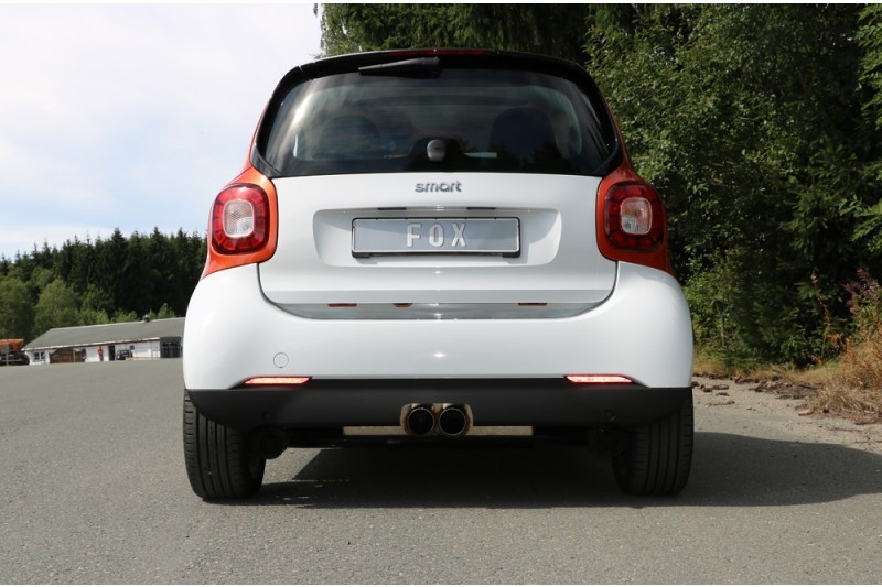 Smart Fox ForTwo 453 2x80 type 14 central exhaust pipe - SmartKits SKs