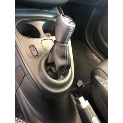 Schaltmanschette Leder Schwarz Smart Fortwo e ForFour 453