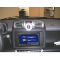 Mascherina Doppio Din Smart ForTwo 451 Nero ABS