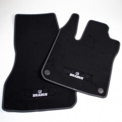 BRABUS velour floor mats Black / Silver 453