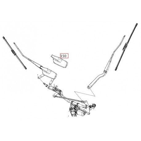 Protezione braccio tergicristallo Smart ForTwo 453