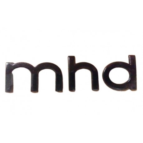 MHD Targhetta Nera Portello Posteriore