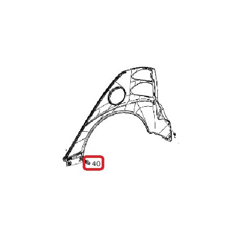 Clip parafango posteriore Smart ForTwo 451