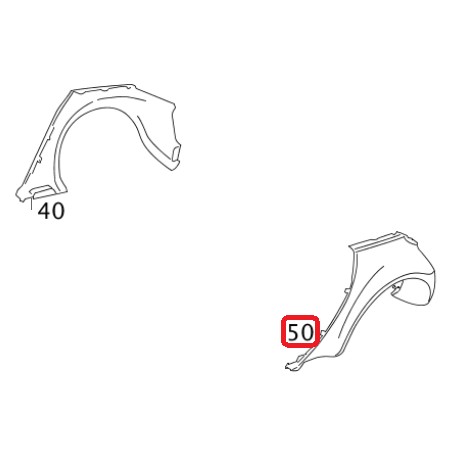 Guardabarros Trasera Smart Roadster 452