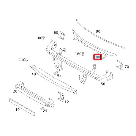 Clip de montaje Faldón ForTwo 451