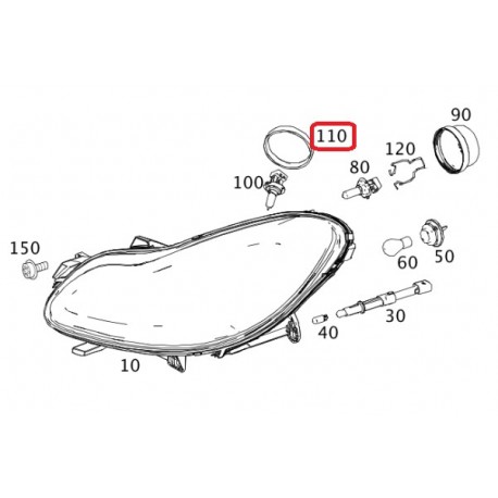 Cubierta de luz alta Smart ForTwo 451