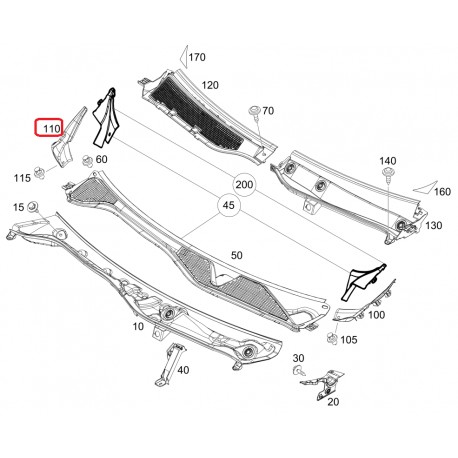 Rejilla de Adorno Smart ForTwo 453 EQ