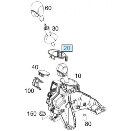 Tira embellecedora Pomo Smart ForTwo ForFour 453