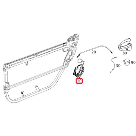 Serratura portellone posteriore Smart ForTwo 451