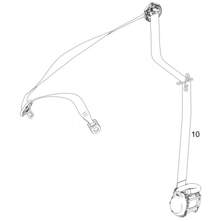 Clip hält Sicherheitsgurt Smart Fortwo 451