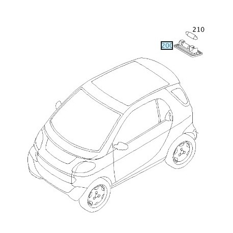 Plate Light Smart Roadster 452
