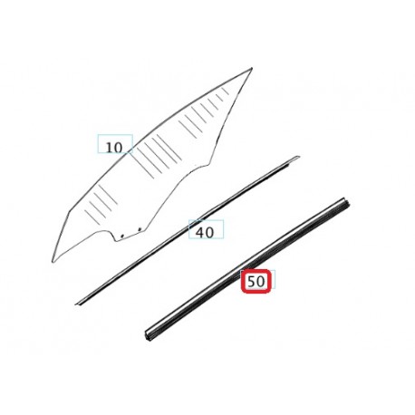 Guida di tenuta (SEALING RAIL) per cristallo Finestrino Esterno Smart ForTwo 453