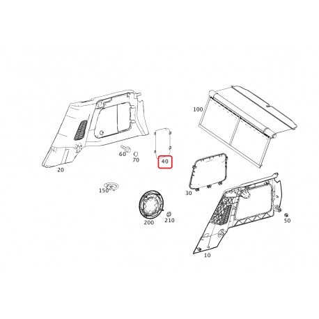 Copertura vano bagagli Smart Fortwo 451