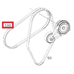 Correa del motor de arranque Smart ForTwo 451 MHD